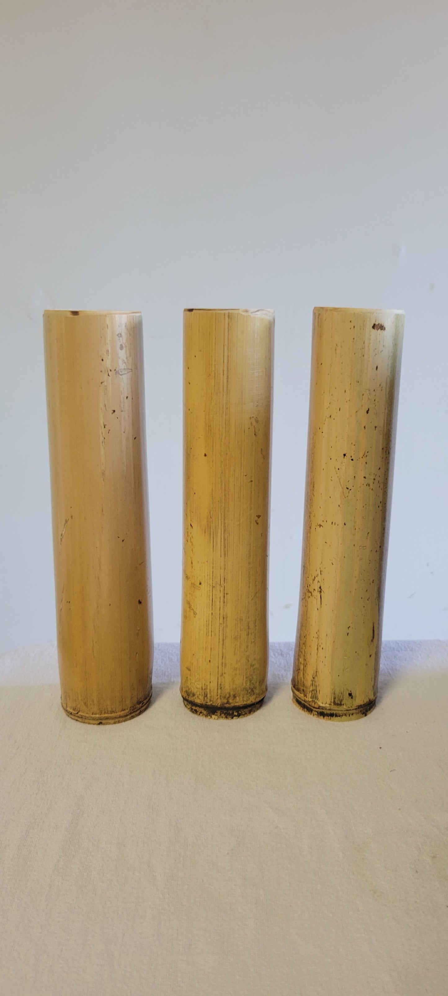 2"-2.5" Diameter - Natural Bamboo Item Holder, Set Of 3. Choose from 4", 6", 8", 10" 12" heights. Flowers, brushes, pens, succulents, vases