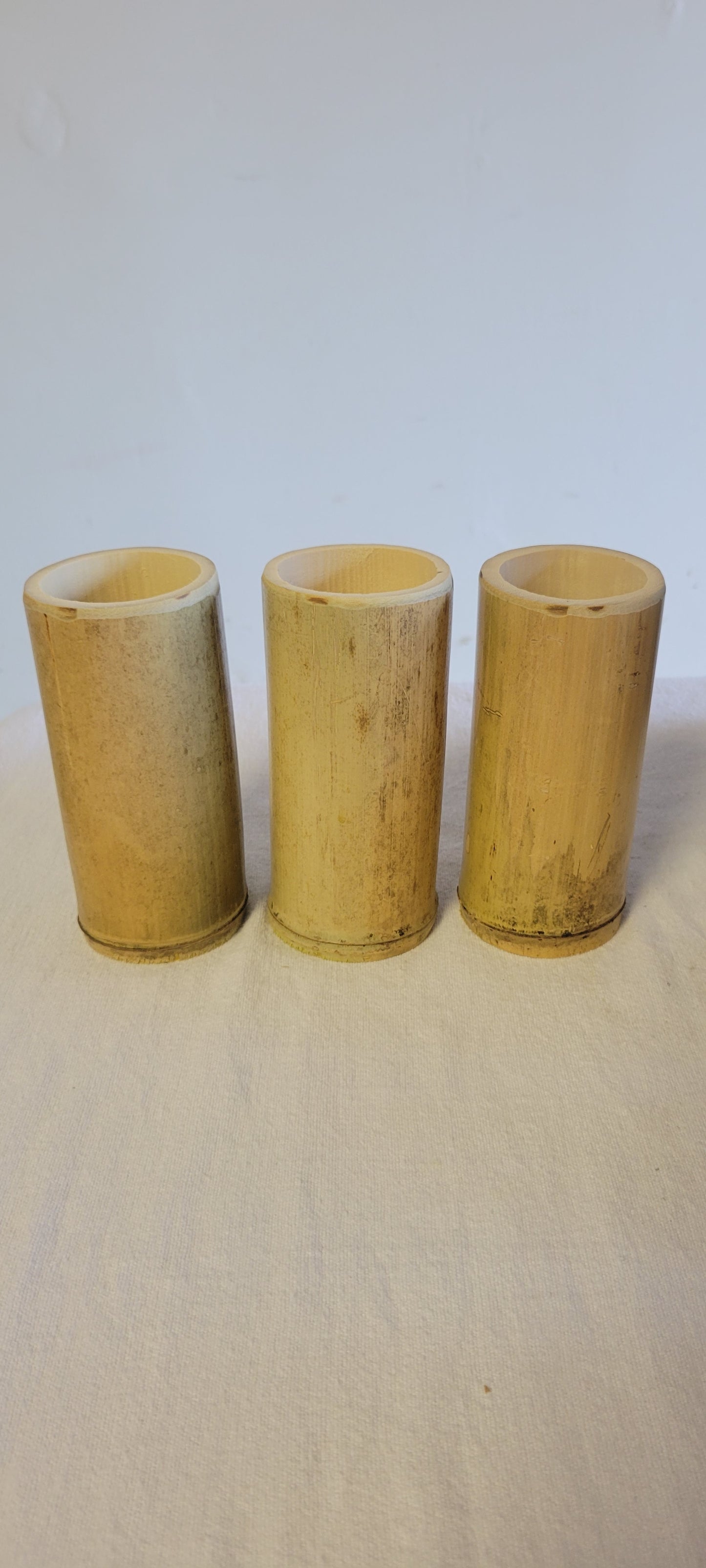 2"-2.5" Diameter - Natural Bamboo Item Holder, Set Of 3. Choose from 4", 6", 8", 10" 12" heights. Flowers, brushes, pens, succulents, vases