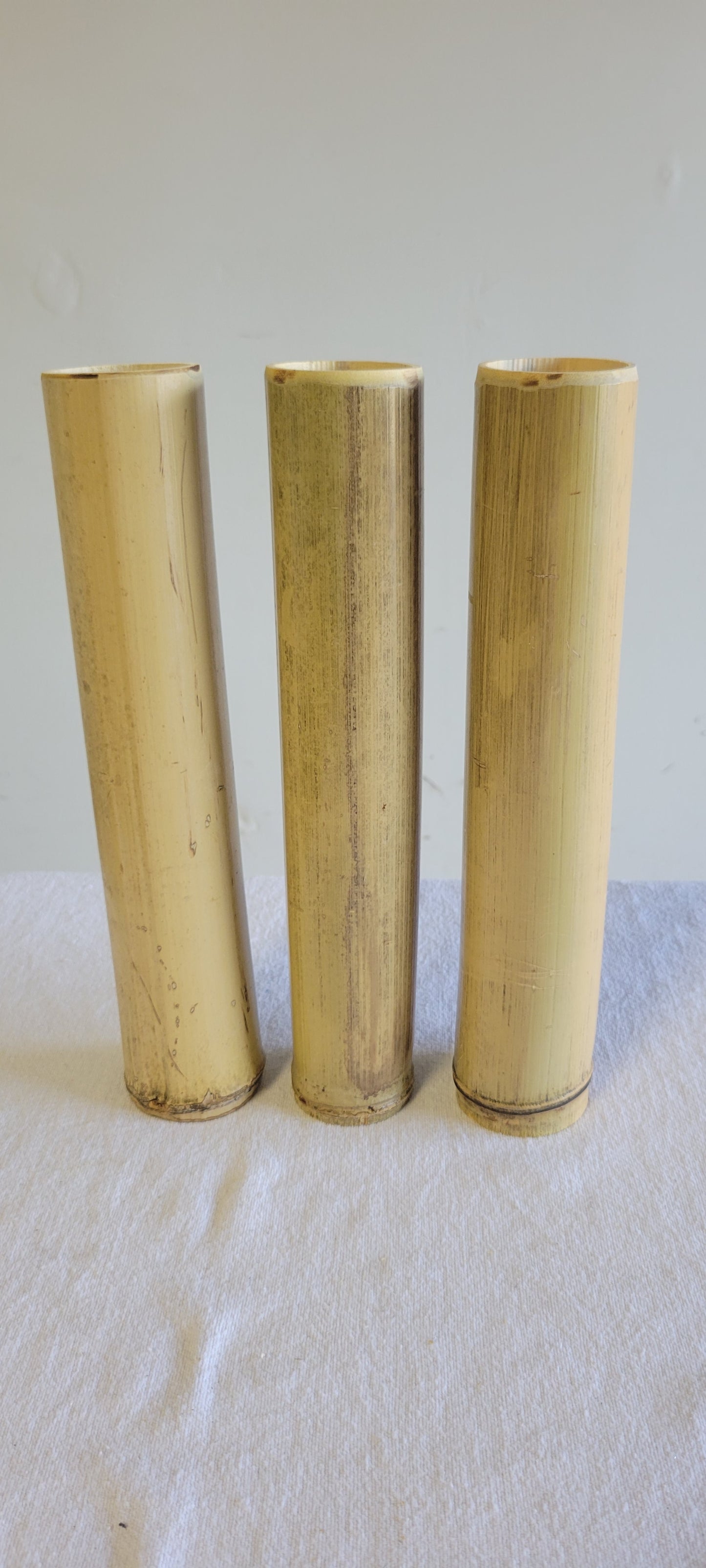 2.5"-3" Diameter - Natural Bamboo Item Holder, Set Of 3. Choose from 4", 6", 8", 10" 12" heights. Flowers, brushes, pens, succulents, vases