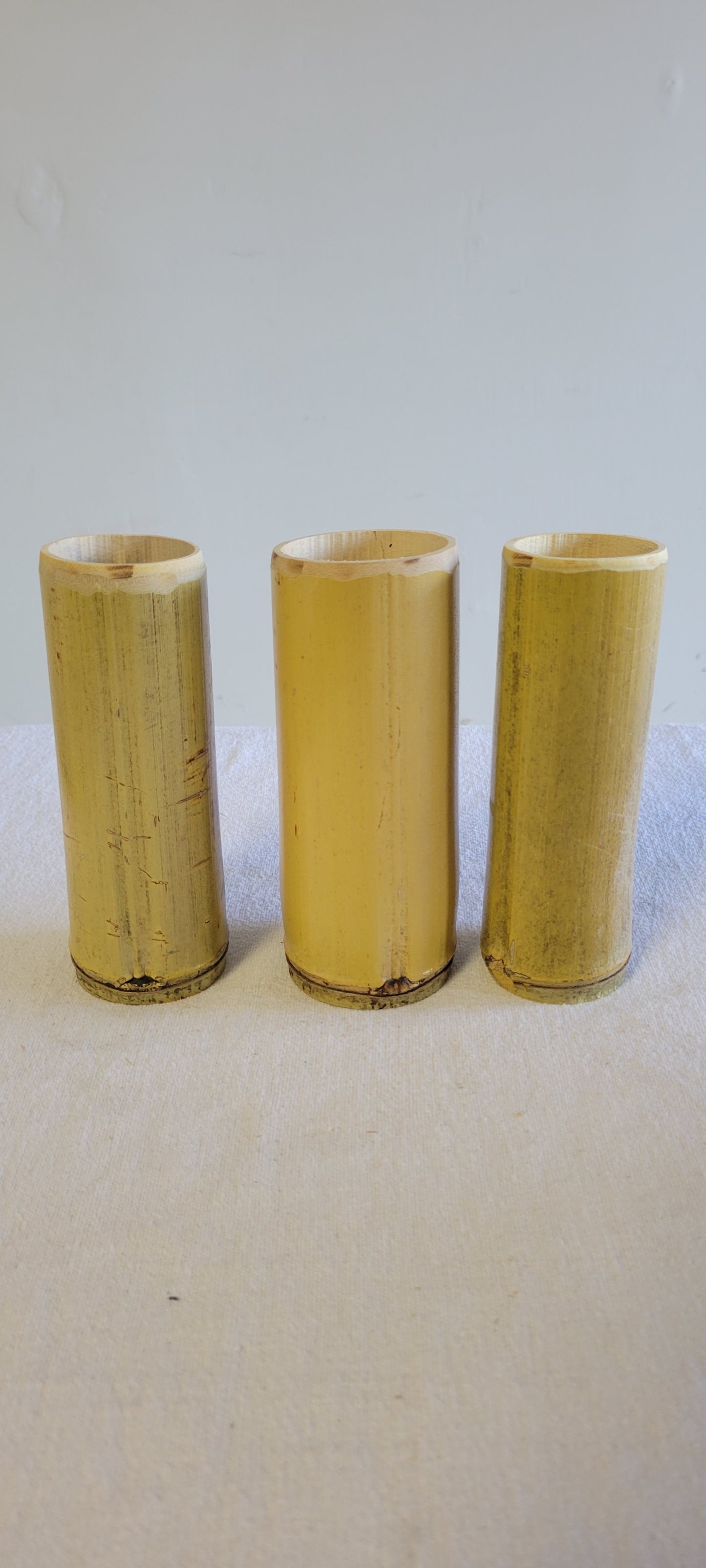 2.5"-3" Diameter - Natural Bamboo Item Holder, Set Of 3. Choose from 4", 6", 8", 10" 12" heights. Flowers, brushes, pens, succulents, vases