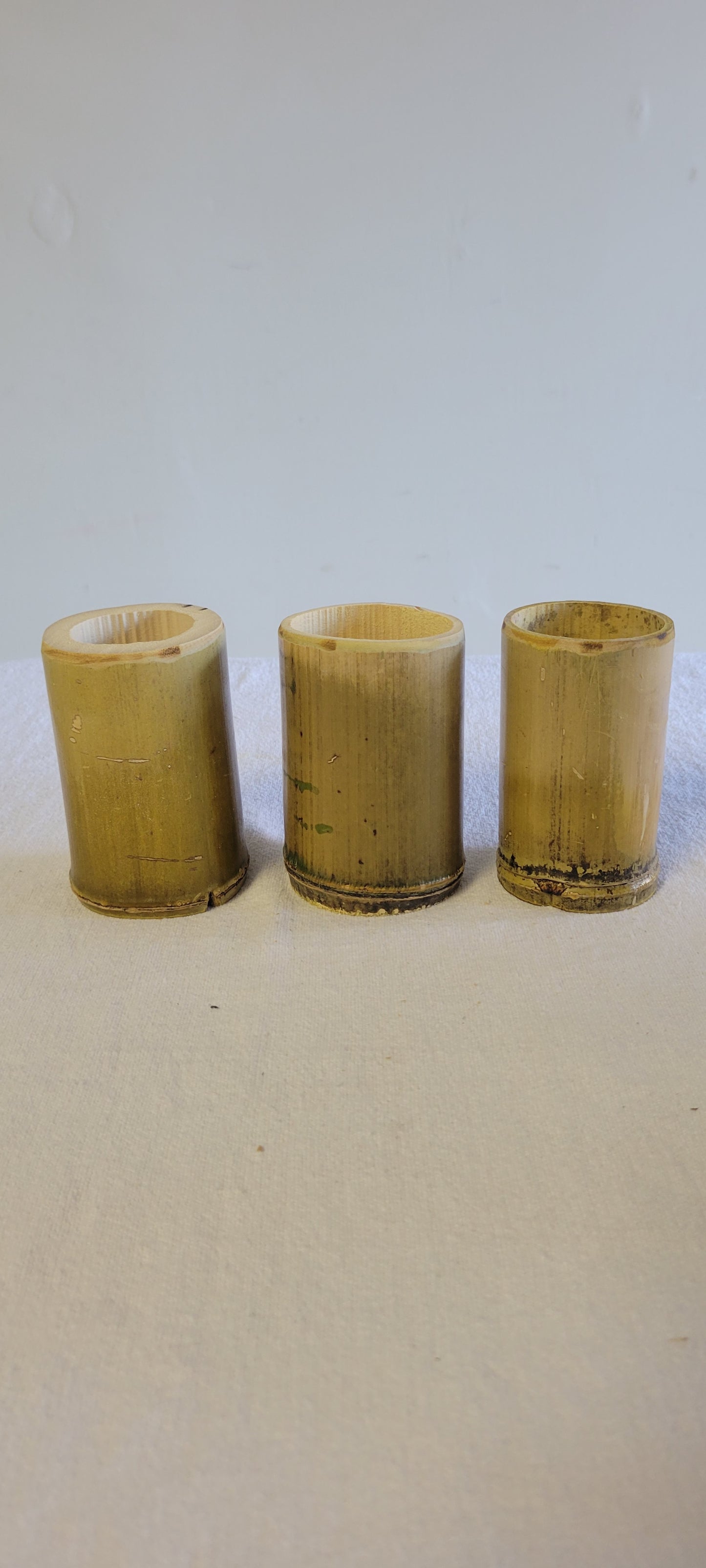 2.5"-3" Diameter - Natural Bamboo Item Holder, Set Of 3. Choose from 4", 6", 8", 10" 12" heights. Flowers, brushes, pens, succulents, vases